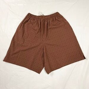 Hidden NY Monogram Mesh Shorts Brown Logo Streetwear Mens Size Medium